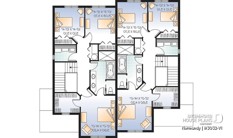 2nd level - Craftsman Duplex design, open floor plan, master with walk-in &amp; access to bath, laundry on second floor - Normandy