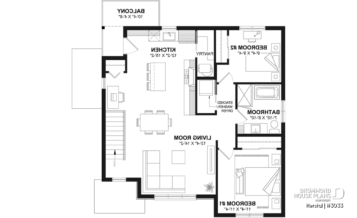 2nd level - Triplex plan (3 Unit Multi-Plex) 2 bedrooms, 1 full bathroom and rear private terrace in each accommodation - Herstal