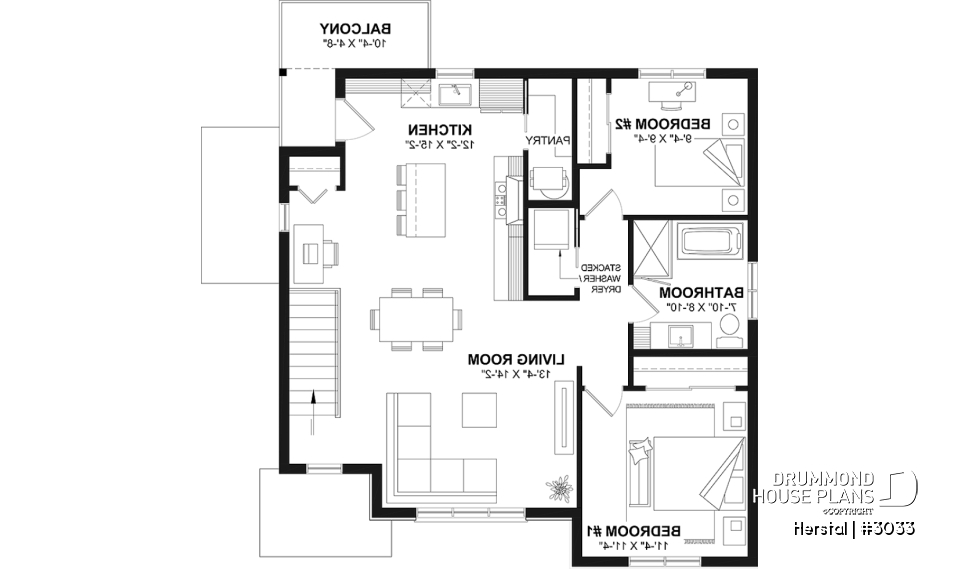 2nd level - Triplex plan (3 Unit Multi-Plex) 2 bedrooms, 1 full bathroom and rear private terrace in each accommodation - Herstal