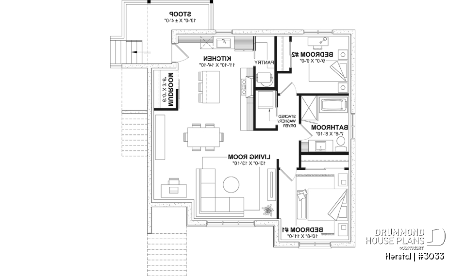 Basement - Triplex plan (3 Unit Multi-Plex) 2 bedrooms, 1 full bathroom and rear private terrace in each accommodation - Herstal
