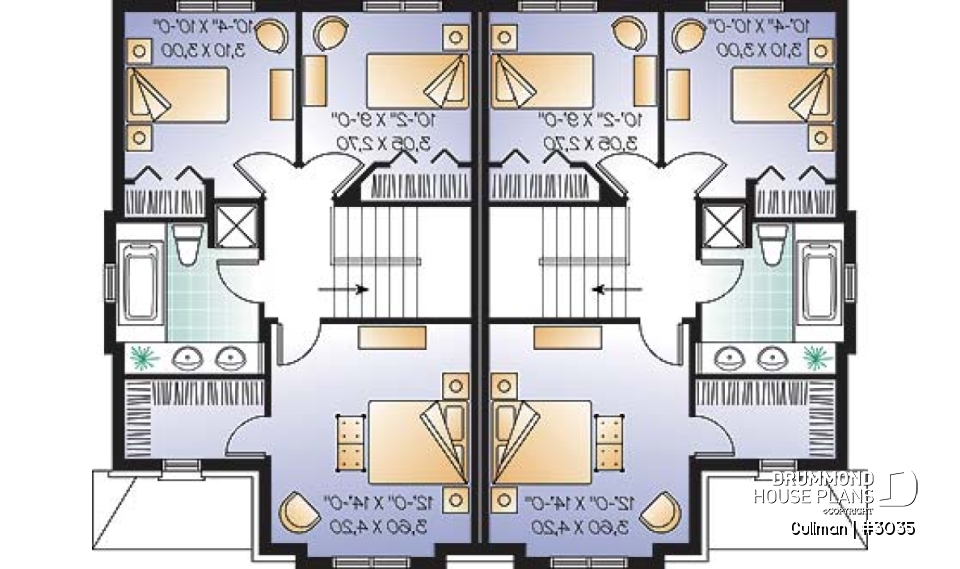2nd level - Duplex plan, 3 beds, 2 baths, laundry on main room, master bedroom with walk-in closet - Cullman