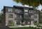 Color version 1 - Front - 6 unit apartment building plan, 2 bedrooms, 1 bathroom, storage, laundry area on each unit - Attridge