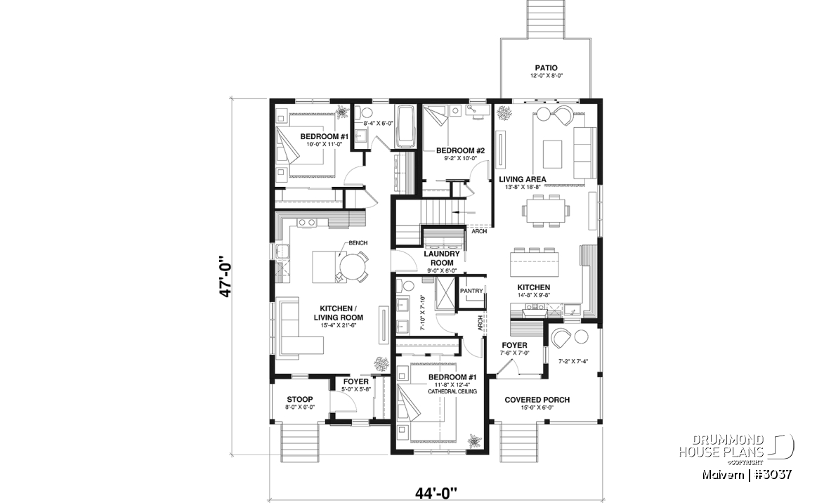 1st level - Intergenerational house plan with up to 5 bedrooms on main accommodation side! - Malvern