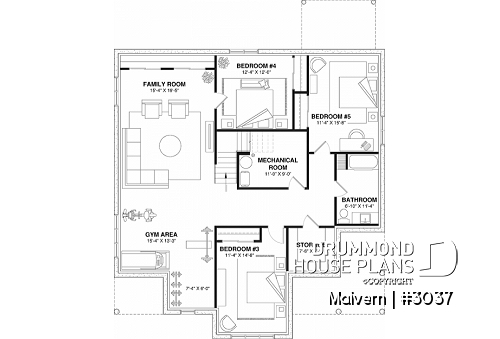 Finished basement - Intergenerational house plan with up to 5 bedrooms on main accommodation side! - Malvern