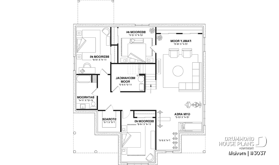 Finished basement - Intergenerational house plan with up to 5 bedrooms on main accommodation side! - Malvern