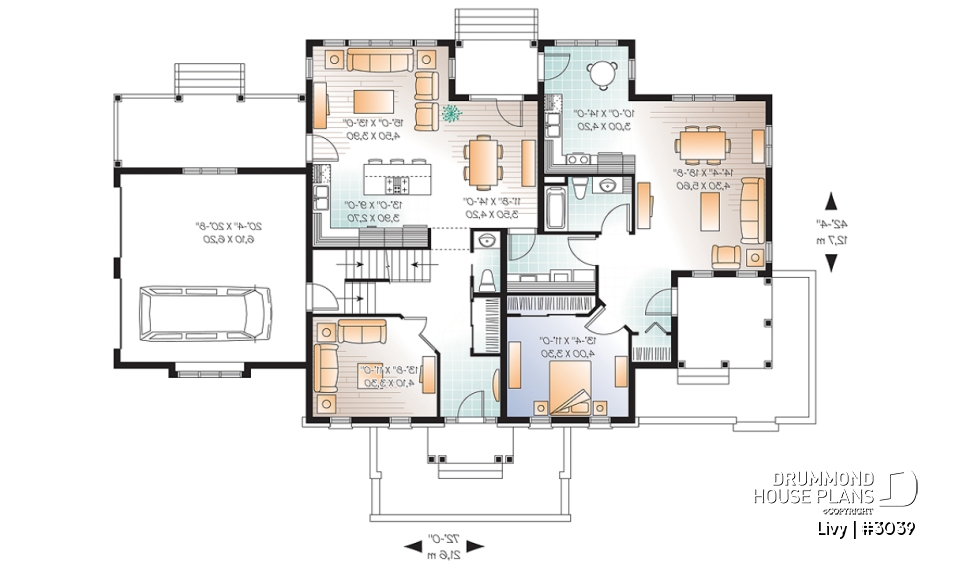 1st level - 2 storey home offering in law suite on half of the main floor, 3 bedrooms and open space - Livy