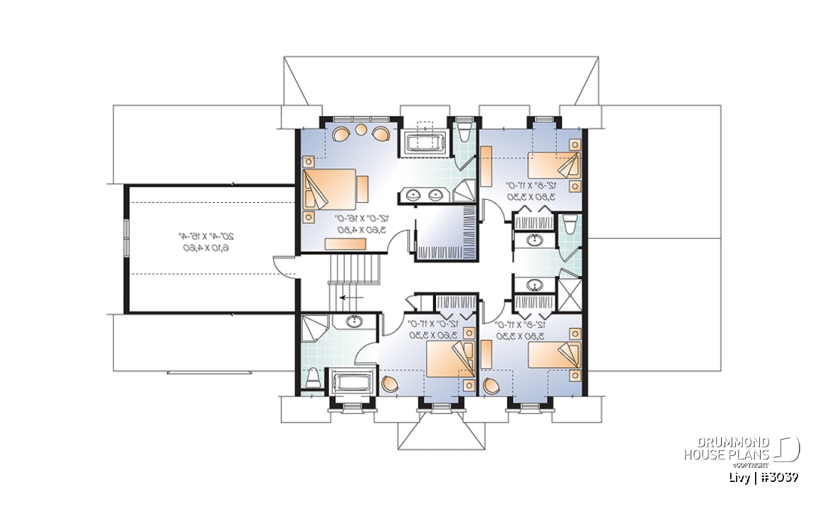 2nd level - 2 storey home offering in law suite on half of the main floor, 3 bedrooms and open space - Livy