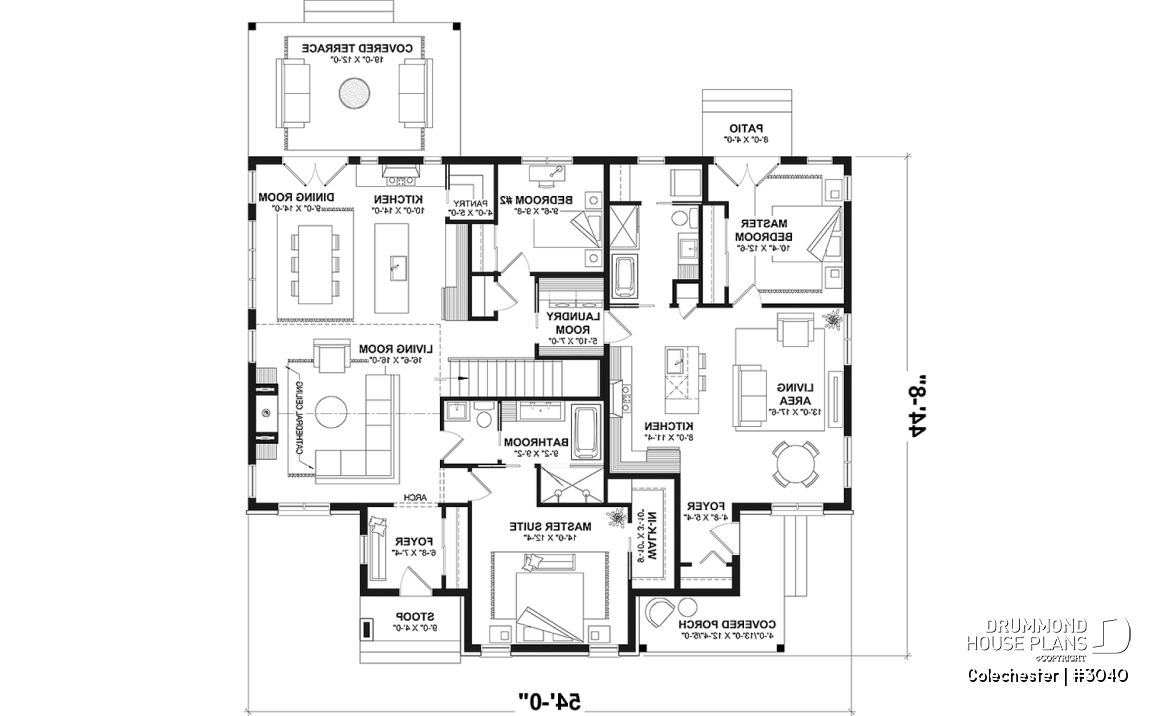 1st level - Intergenerational house plan, 1 &amp; 2 beds, separate entrances, many fondation optiions - Colechester