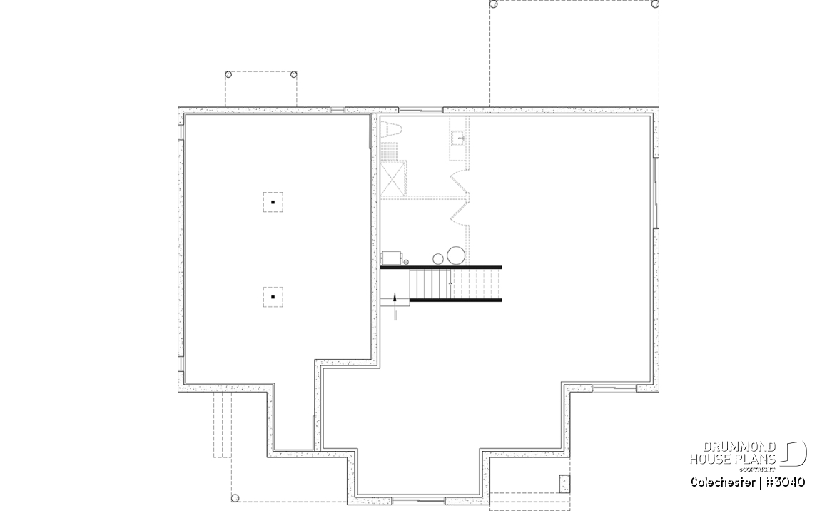 Basement - Intergenerational house plan, 1 &amp; 2 beds, separate entrances, many fondation optiions - Colechester