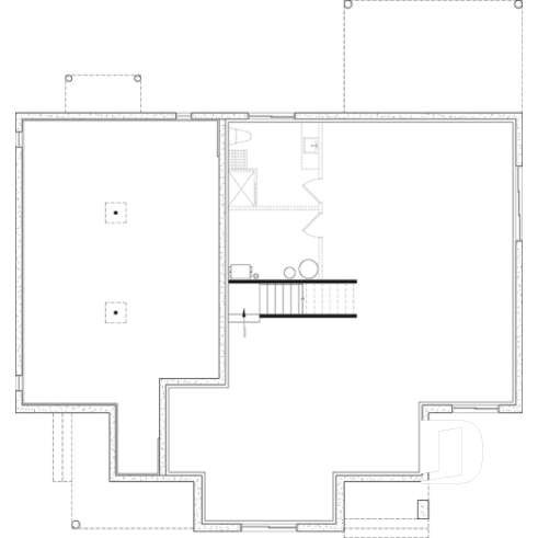 Basement - Intergenerational house plan, 1 & 2 beds, separate entrances, many fondation optiions - Colechester
