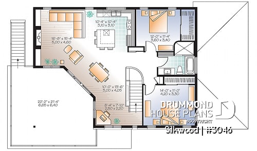 2nd level - Multi generational Modern Home plan, 2 units with separate entrances & open floor plans - Silkwood