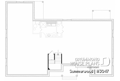 Basement - Country style intergenerational house plan with 2 large units, shared entrance, beautiful layout - Summerwood