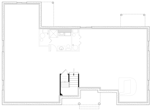Basement - Country style intergenerational house plan with 2 large units, shared entrance, beautiful layout - Summerwood