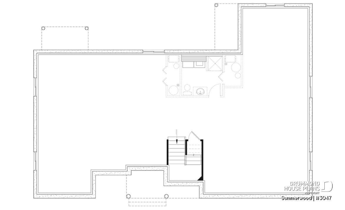 Basement - Country style intergenerational house plan with 2 large units, shared entrance, beautiful layout - Summerwood