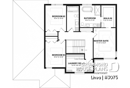 2nd level - Contemporary two-story multi-generational plan combining style, comfort and family living - Linea