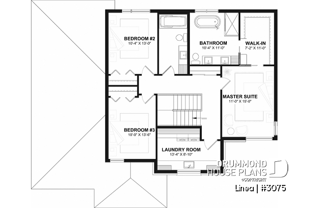 2nd level - Contemporary two-story multi-generational plan combining style, comfort and family living - Linea