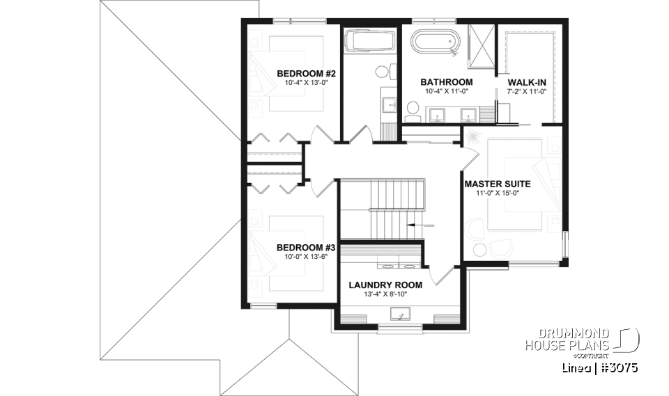 2nd level - Contemporary two-story multi-generational plan combining style, comfort and family living - Linea