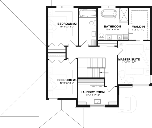 2nd level - Contemporary two-story multi-generational plan combining style, comfort and family living - Linea