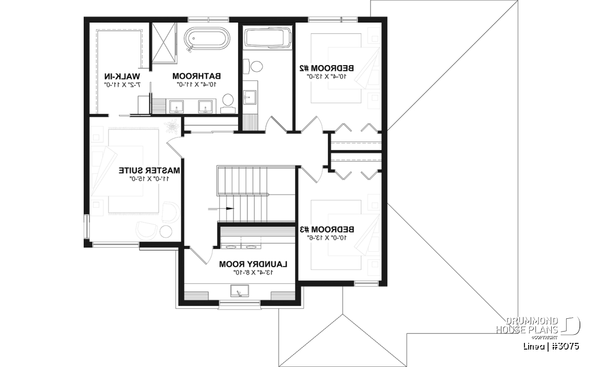 2nd level - Contemporary two-story multi-generational plan combining style, comfort and family living - Linea