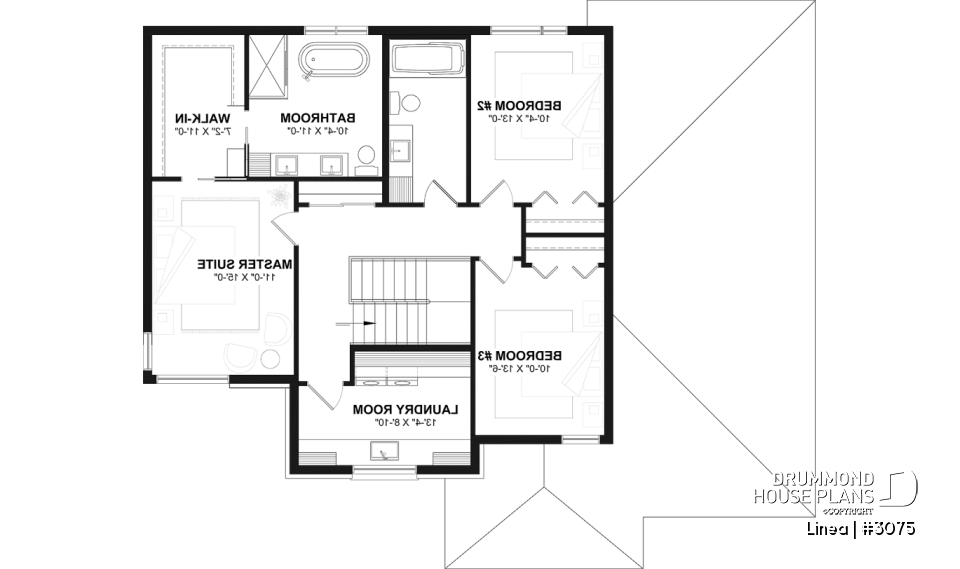 2nd level - Contemporary two-story multi-generational plan combining style, comfort and family living - Linea
