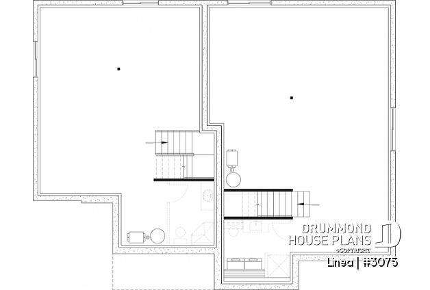 Unfinished basement - Contemporary two-story multi-generational plan combining style, comfort and family living - Linea