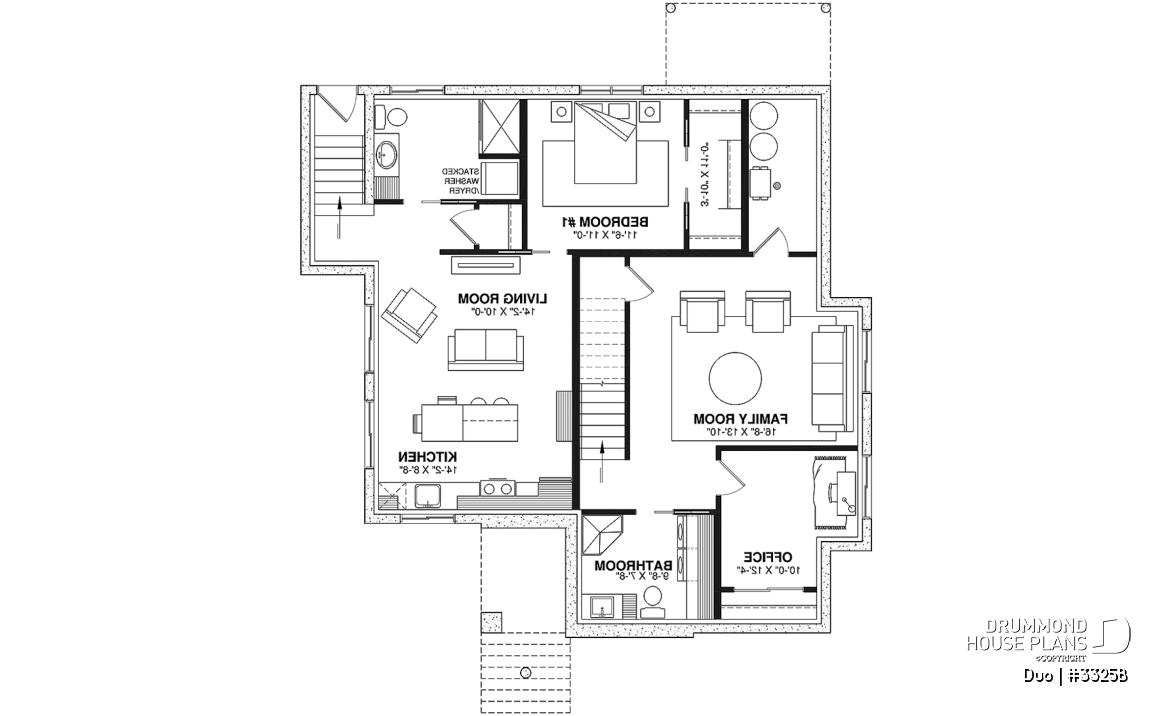 Basement - Single storey with a one-bedroom bachelor in the daylight basement, ideal for first-home buyers! - Duo