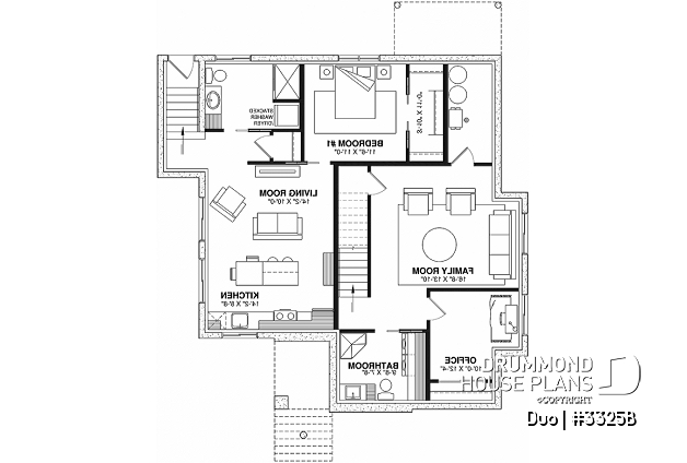 Basement - Single storey with a one-bedroom bachelor in the daylight basement, ideal for first-home buyers! - Duo