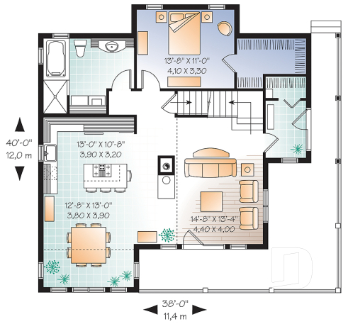 1st level - 5 bedroom chalet with basement appartment and mezzanine - Greenfeld 2