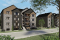 front - BASE MODEL - 8-Plex house plan with 2 or 3 bedrooms per unit, covered balcony, pantry in kitchen, walk-in in master bedroom - Greymont