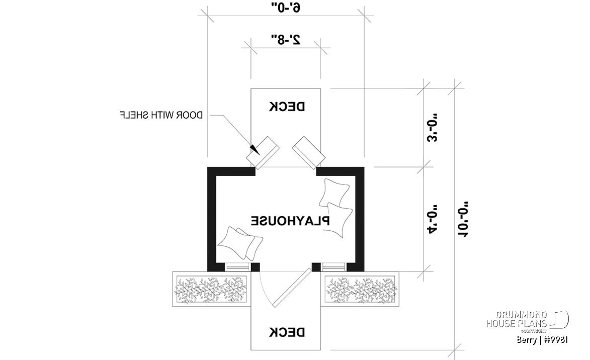 1st level - Free children's playhouse plan to build yourself - Farmhouse tiny home - Berry