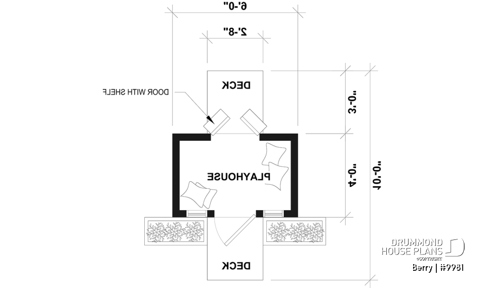 1st level - Free children's playhouse plan to build yourself - Farmhouse tiny home - Berry