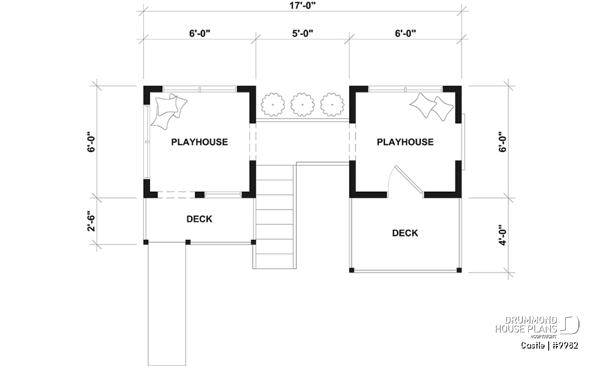 1st level - Plan for a large children's playhouse to build yourself - Scandinavian-style tiny home - Castle