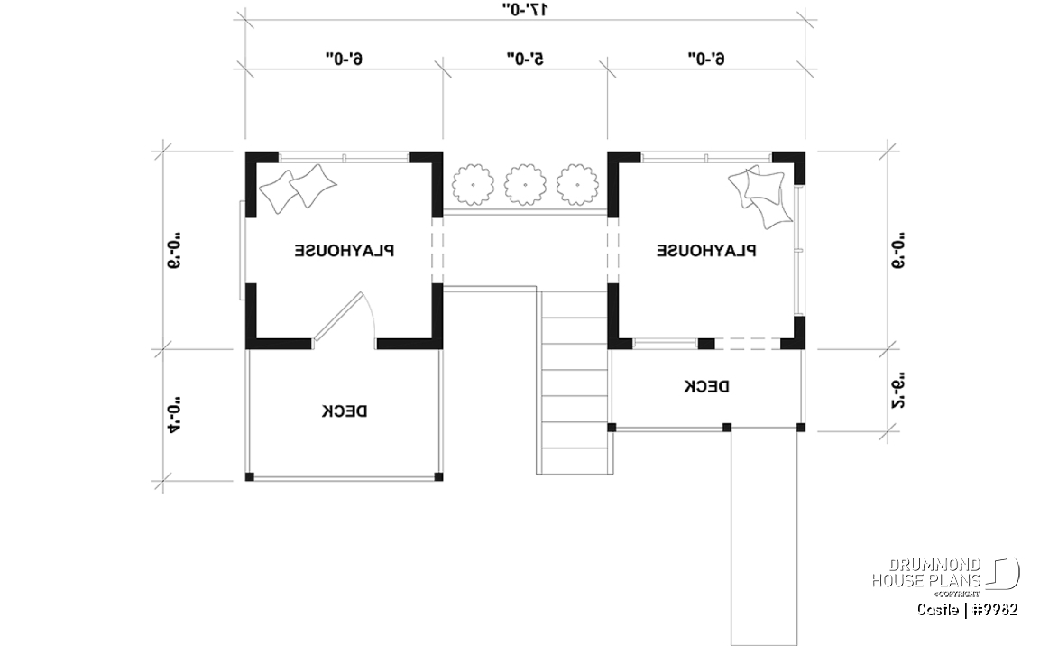 1st level - Plan for a large children's playhouse to build yourself - Scandinavian-style tiny home - Castle