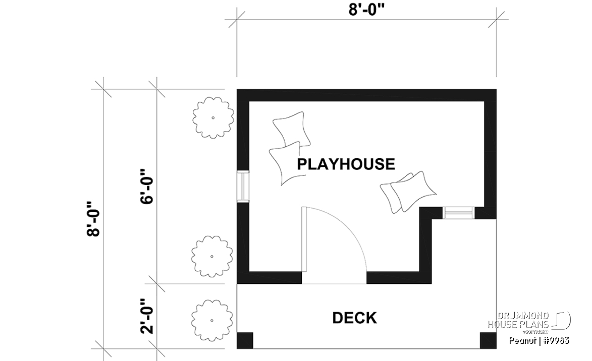 1st level - Small farmhouse-style DIY playhouse for children – Free mini house plan for kids - Peanut