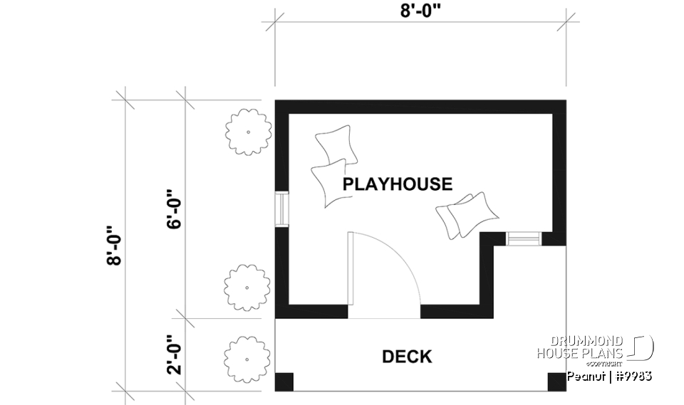 1st level - Small farmhouse-style DIY playhouse for children – Free mini house plan for kids - Peanut