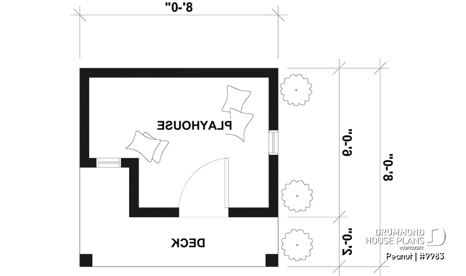 1st level - Small farmhouse-style DIY playhouse for children – Free mini house plan for kids - Peanut