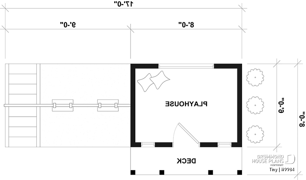 1st level - Country playhouse free construction plan, to build yourself - Tiny