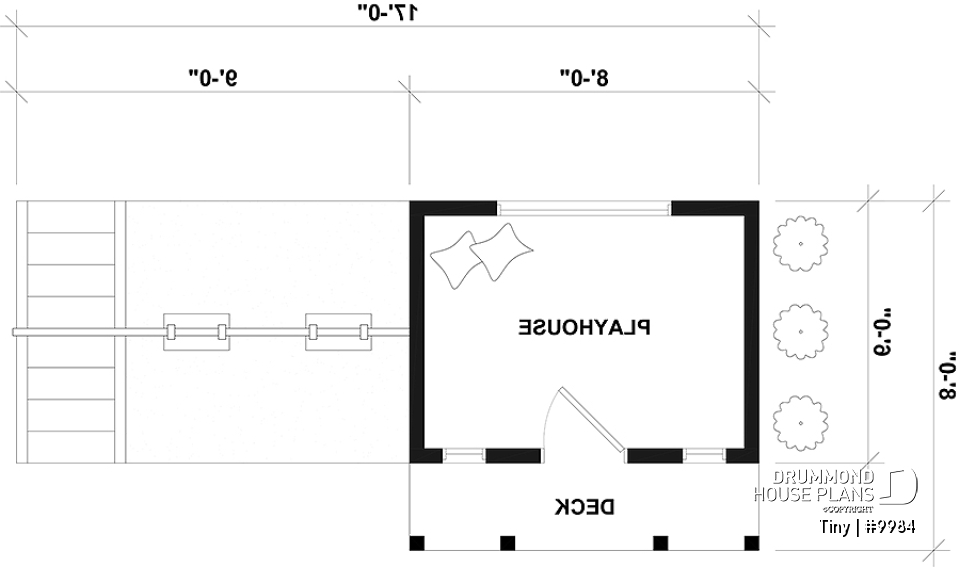 1st level - Country playhouse free construction plan, to build yourself - Tiny