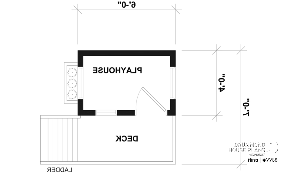 1st level -  Free child's playhouse plan with sandbox. - Nina