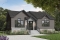 Color version 4 - Front - Cathedral ceiling 3 bedroom Modern house plan, small affordable home, laundry closet on main floor - Charbon