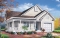 front - BASE MODEL - Low budget ranch style home with garage, 2 bedrooms, one-car garage, unfinished daylight basement - Meadowlark
