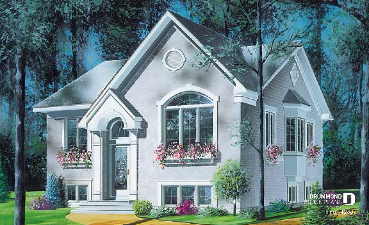 front - BASE MODEL - Affordable 2 bedroom house plan - Irina