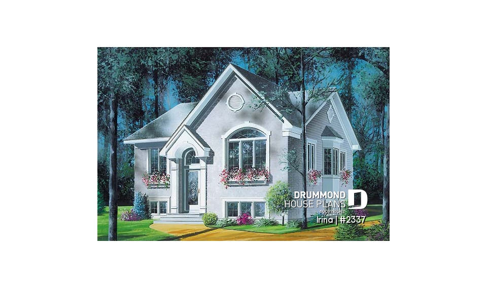 front - BASE MODEL - Affordable 2 bedroom house plan - Irina