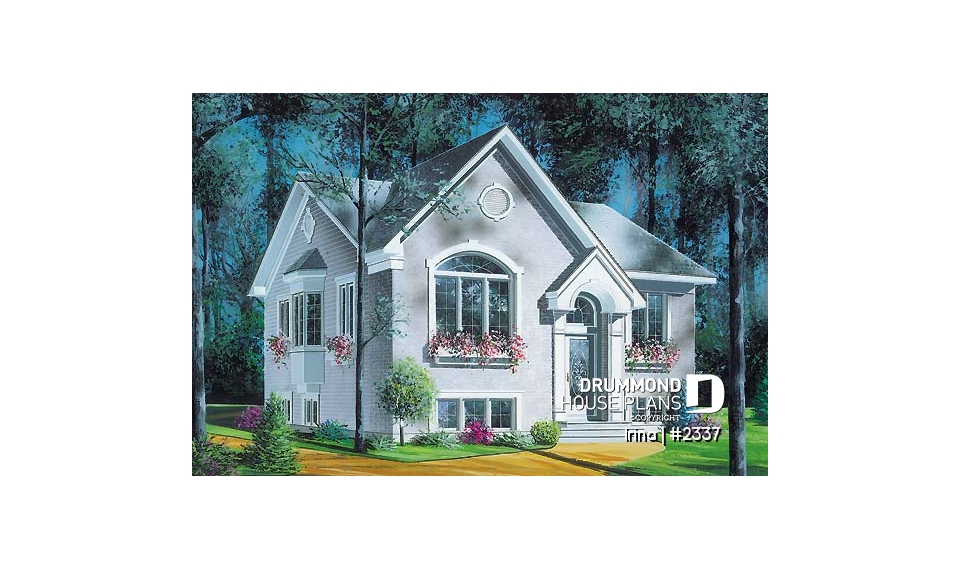 front - BASE MODEL - Affordable 2 bedroom house plan - Irina