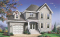 front - BASE MODEL - European inspired cottage with large flex room above garage, walk-in in master bedroom, large family bathroom - Kiludy