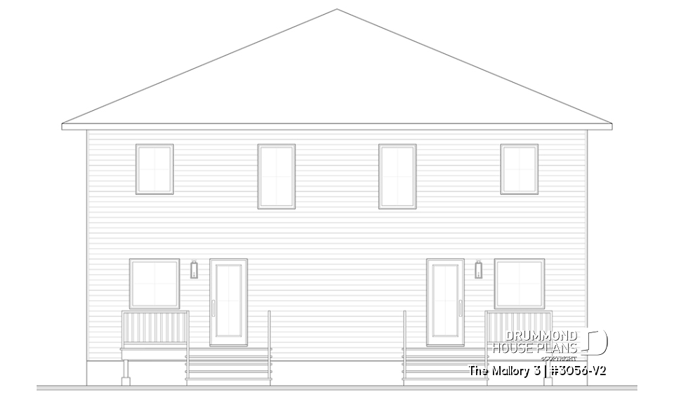 rear elevation - The Mallory 3