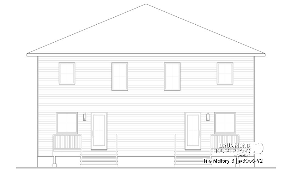rear elevation - The Mallory 3