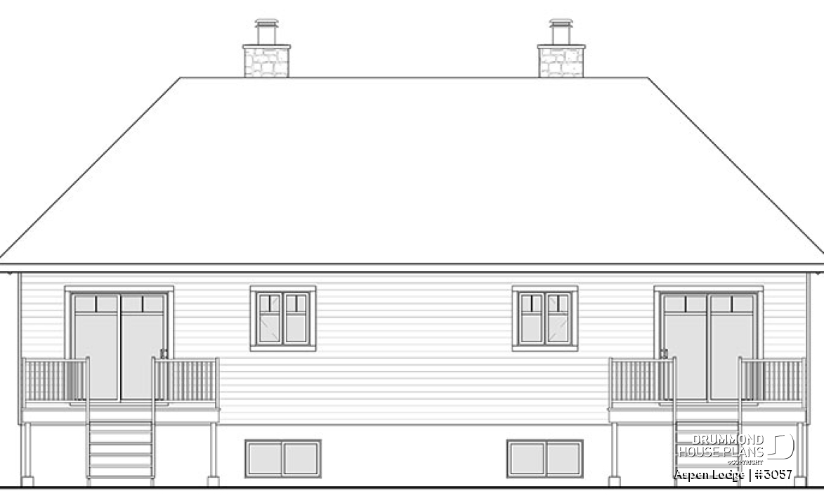 rear elevation - Aspen Lodge