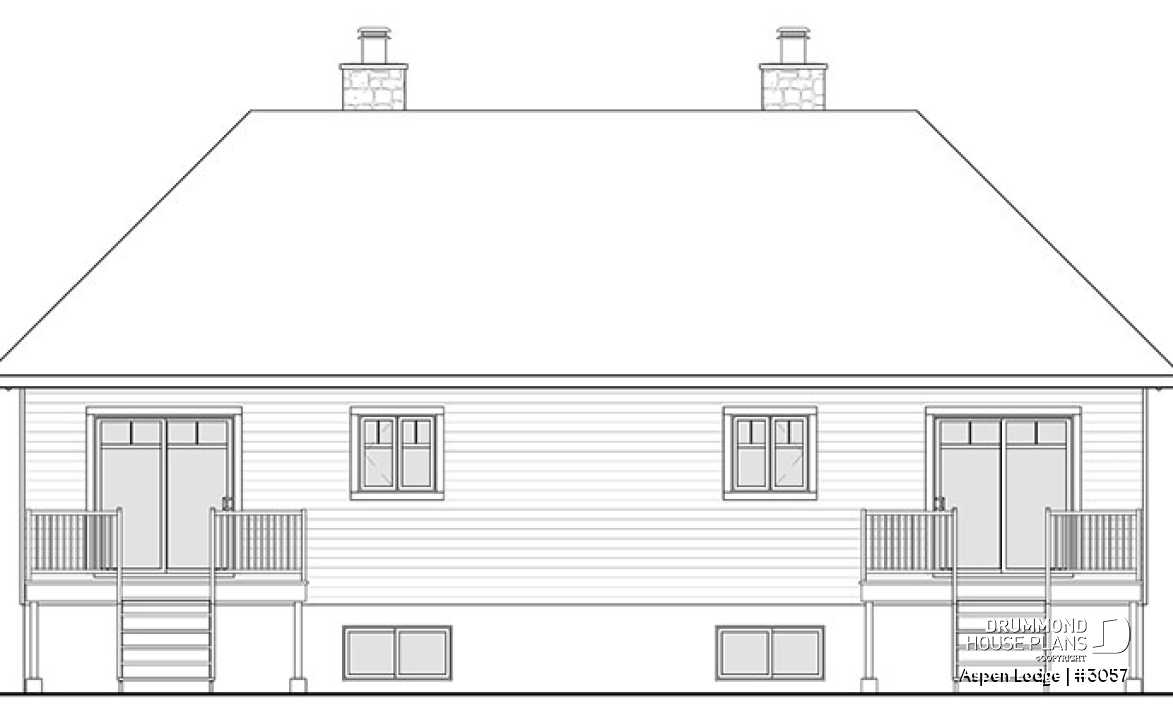 rear elevation - Aspen Lodge