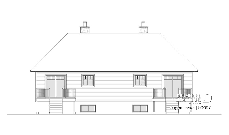 rear elevation - Aspen Lodge